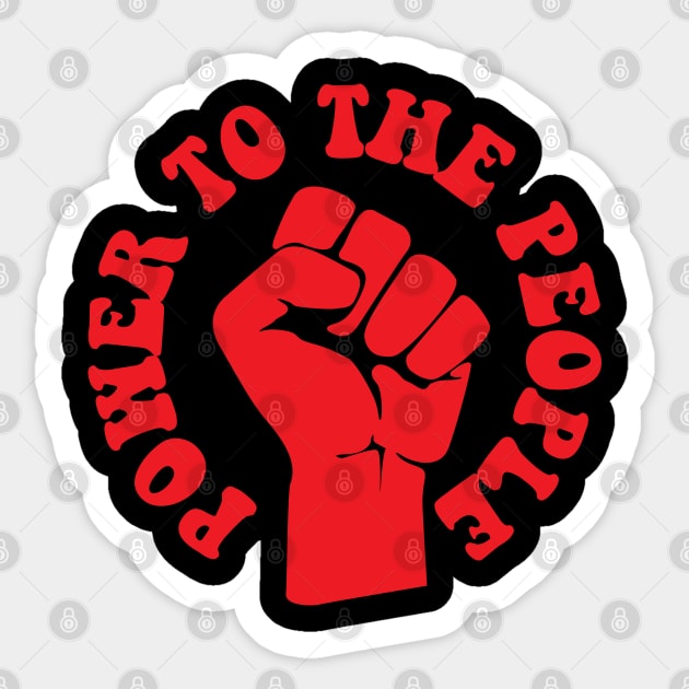 Power To the People, Civil Rights, Protest Sticker by UrbanLifeApparel